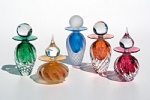 hand blown glass perfume bottle