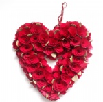 Red rose heart wreath
