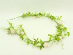 Egg garland with green leaves