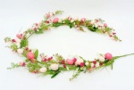 Pink/white egg garland with flowers