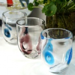 handmade glass cup(drinkware/candle holder)